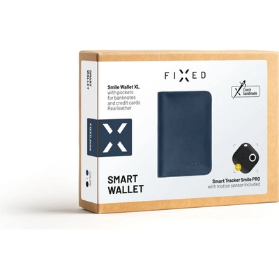 Fixed Smile Wallet XL kožená peňaženka so smart trackerom Smile Pro FIXSM SWXL2 BL modrá