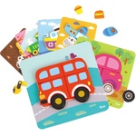 Tooky Toy Дървен 3D пъзел 6в1 Transportation TL635