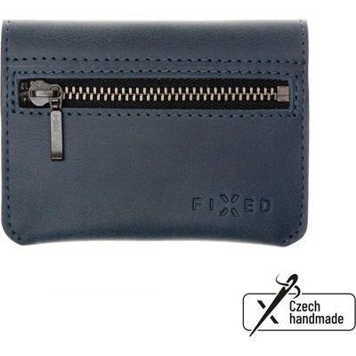 Fixed kožená Tripple Wallet z pravé hovězí kůže modrá