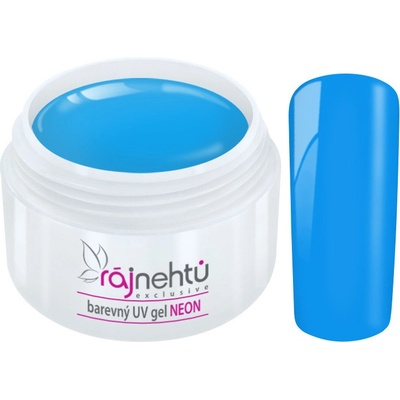 Ráj nehtů Barevný UV gel NEON Blue Modrý 5 ml