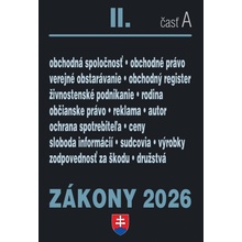 Zákony II. A / 2026 - Obchodné a občianske právo