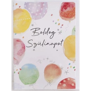 QX Поздравление честит рожден ден - унгарски език - 13 x 19 см (363175)