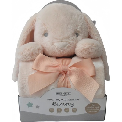 FREEON Free2Play Одеало 90х75см + Играчка Зайче Оранжево (85918)