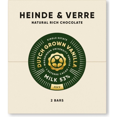 Heinde & Verre 53% mléčná čokoláda Dutch Grown Vanilla 70 g