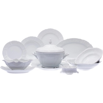 Thun 1794 Jídelní souprava Bernadotte český porcelán bílý 25 d.