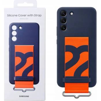 Samsung Silicone Cover with strap Galaxy S22+ modré EF-GS906TNEGWW