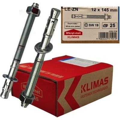 KLIMAS Pozinkovaná mechanická kotva 12x145mm (25ks) LE-ZN-12145(X25)
