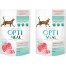 Optimeal For adult steril cats with beef and turkey in jelly 12 x 85 g