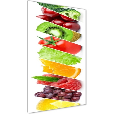 Vertikálny foto obraz sklenený Zelenina a ovocie 50x100 cm