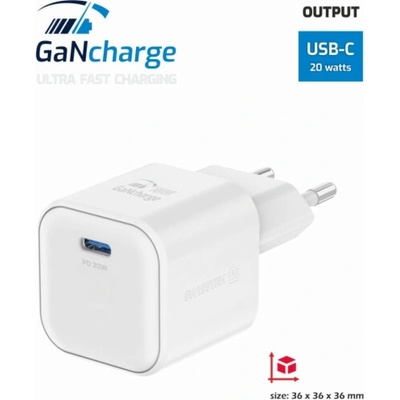 Swissten síťový adaptér gan 1x usb-c 20w power delivery bílý