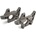 Traxxas Bulkheads (l & r) (front) (grey), TRX4930R (TRX4930R)
