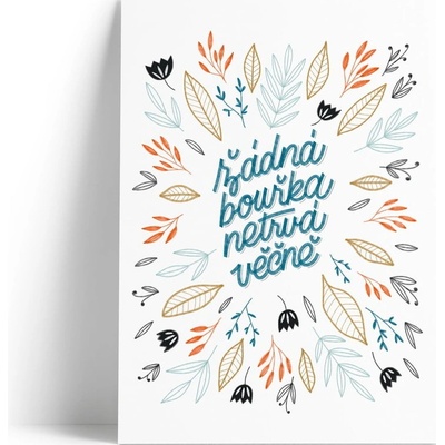 Print s motívom Žiadna búrka netrvá večne Printintin, formát A4