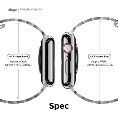 Elago Стоманена, неръждаема каишка за Apple Watch 38мм, 40мм, 41мм - Elago Metal Stainless Steel Band (сребрист) (EAW-MTBAND41-SL)