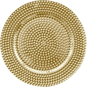 Horecano HORECANO-CHARM-Подложна чиния PVC Ø33cm релеф ЗЛАТНА (HC-93940) 194600-1 (0193940)