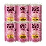 WILD FARM Пастет с пилешко месо 6x400 г - безглутенова храна за котки