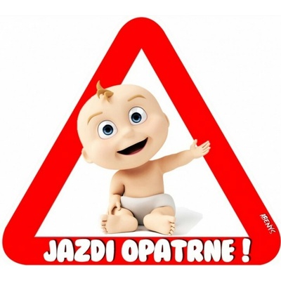 Abenys nálepka na auto JAZDI OPATRNE ! bábo