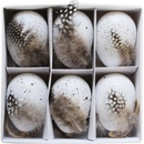 Vajíčka závěs PVC bílá 6 ks 6 cm