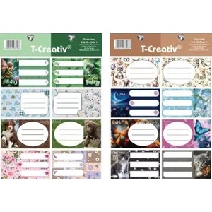 Tip-Top T-Creativ: Етикети за тетрадки „Girls - 2 x 8 бр