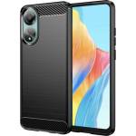 Techsuit Калъф за Oppo A78 4G - Carbon Silicone - Черен (KF2314825)
