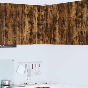 vidaXL Стенно ъглово шкафче LUCCA Опушен дъб 57 x 57 x 80 см (885080)