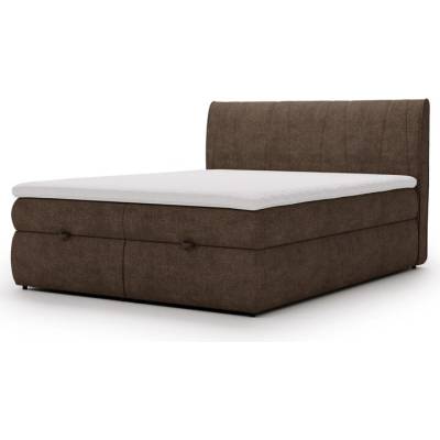 Sconto Velvet s matracom tmavohnedá