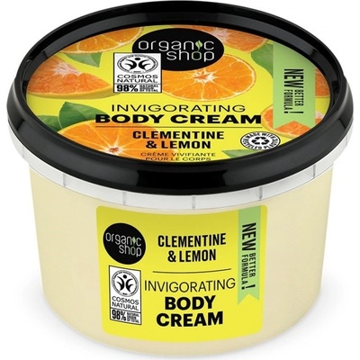 Organic Shop povzbuzující tělový krém Klementinka a citron 250 ml