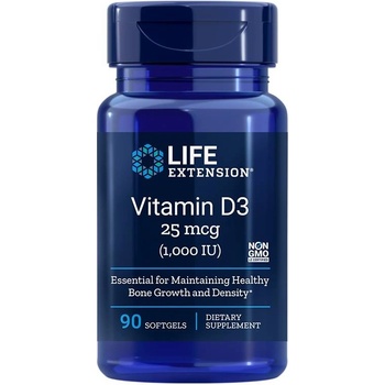 Life Extension Vitamin D3, 1000 IU, 90 софтгел капсули, Life Extension