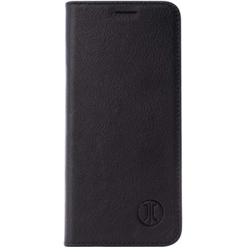 JT BERLIN BookCase Tegel Case - хоризонтален кожен (естествена кожа) калъф тип портфейл за Huawei P30 Pro (черен)