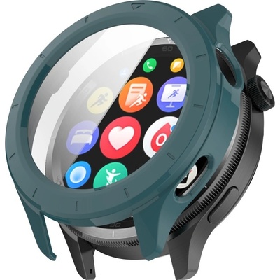 PROTEMIO 104985 PC FULL COVER Plastový kryt so sklom pre Xiaomi Watch S4 tmavozelený