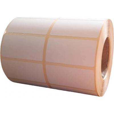 Termo Etiketa 50 mm x 25 mm, Perforácia 4 etikety, 2 - Produkcia, Thermo top, Biela, Dutinka 40 mm, 2 x 1000 ks/kotúč, Permanentné lepidlo, Priemer kotúča 83 mm