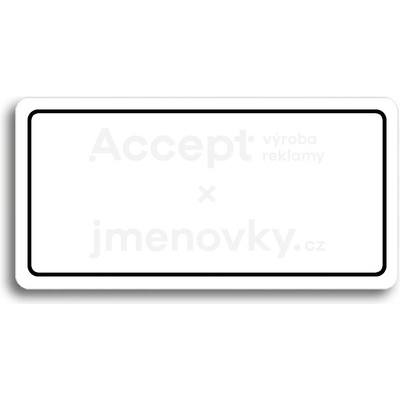 ACCEPT Piktogram PRÁZDNÝ S LINKOU - bílá tabulka - černý tisk