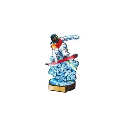 Poháry Bauer Dřevěná plaketa RW157 Snowboard