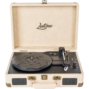 Latone RetroCase Creamy White Portable грамофон (LT-01PCW)