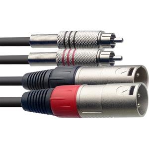Stagg Аудио кабел 2 м. канона-2 чинча stc6cmxm 6 метра