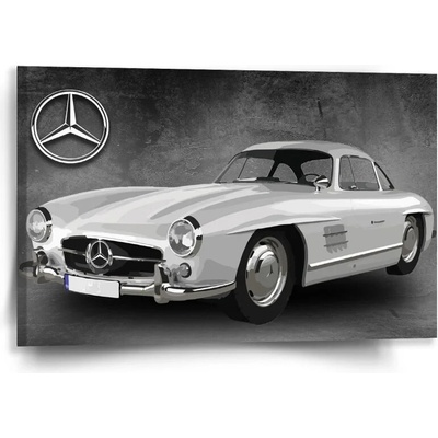 Sablio Obraz Mercedes-Benz 300 SL Sivé pozadie - 60x40 cm