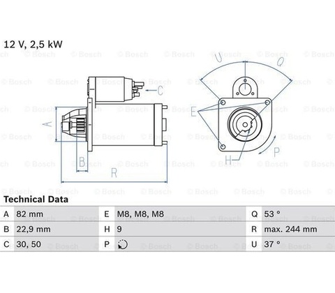 BOSCH Štartér 0986023120