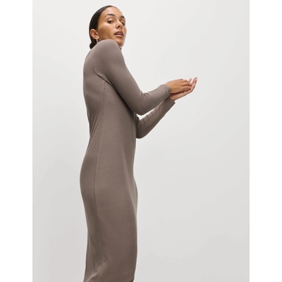 Marks & Spencer Трикотажни ребрести миди рокли с права кройка Marks & Spencer кафяви Marks & Spencer | Kafyav | ЖЕНИ | 12 REG