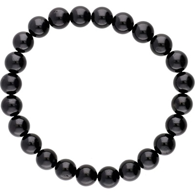 Olivie Náramok XL 8 mm/20 cm ČIERNY TURMALÍN 9170
