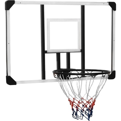 vidaXL Баскетболно табло, прозрачно, 106x69x3 см, поликарбонат (93668)