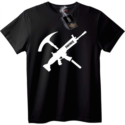 NOONEBRAND Тениска Fortnite Пикел и Пушка - M, Black