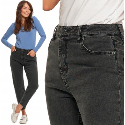 Dámske rifle mom jeans Moraj stredný pás klasické čierne