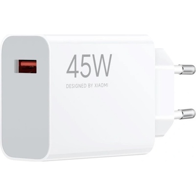 Xiaomi Захранване за ел. мрежа с USB-A изход с технология за бързо зареждане - Xiaomi Wall Charger USB-A 45W MDY-17-EF (бял) (bulk) (MDY-17-EF)