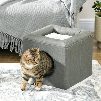 PawHut Pelíšek 2 V 1 36,5 x 36,5 x 33 cm