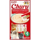 Granule pre mačky Inaba Churu Pyré cat Tuniak s krabou príchuťou 4 x 14 g