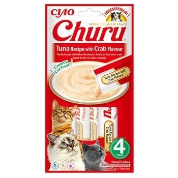 Inaba Churu Pyré cat Tuniak s krabou príchuťou 4 x 14 g