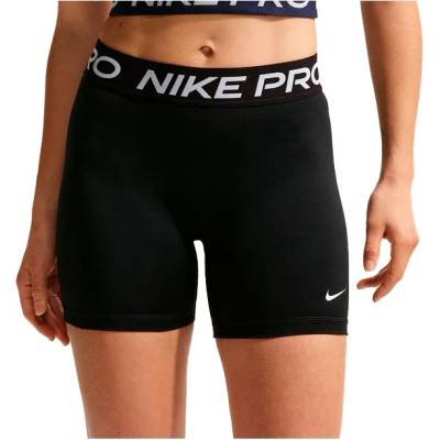 Nike Дамски къси панталони Nike Women's Pro Mid-Rise 5 Biker Shorts - Black / White - размер XS (112-4583-0111)