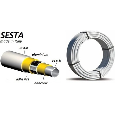 Rúrka PEX/AL/PEX 95 stupňov 16x2 Sesta /bal 200m/ 1100