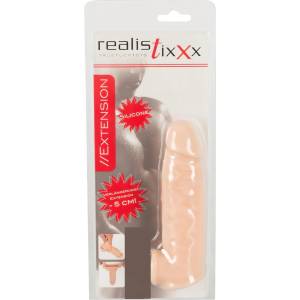 Realistixxx - пенис удължител с пръстен - 16 см - телесен цвят