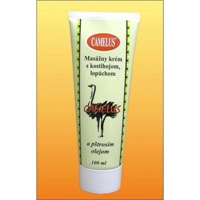 Camelus Massage masazny krem s kostihojom lopuchom a pstrosim olejom 100 ml