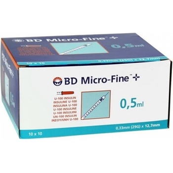 Инсулинови игли със спинцовка, BD Micro-fine 0, 5ml Insulin Syringe and needle 29G 0, 33x12, 7mm 100 pcs